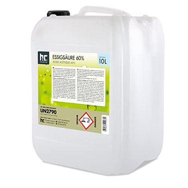 Höfer Chemie 10 Essigsäure 60% - optimaler Reiniger und Entkalker - Premium Qualität Made in Germany - frisch abgefüllt im handlichen Kanister im Sale